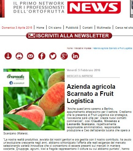 Azienda agricola Scarnato a Fruit Logistica